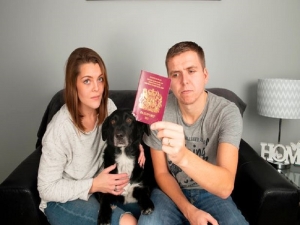 UK honeymoon couple travelling to Bali have been refused entrance by Denpasar Airport immigration staff because there dog chewed corner of passport