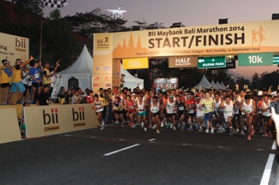 More then 10.000 participants including top athletics running the Bali Marathon On September 9 th kick of time 6 AM