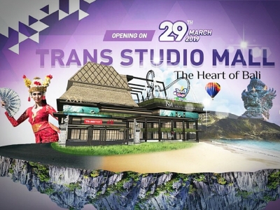 Grand opening shopping movie &amp; attracting center Trans studio Mall Bali, March 29 th 2019.