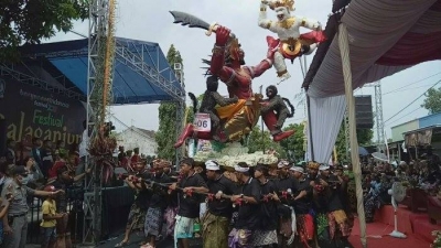 Bali is preparing for  the New year celebration  Nyepi and the Ogoh-Ogoh Parade